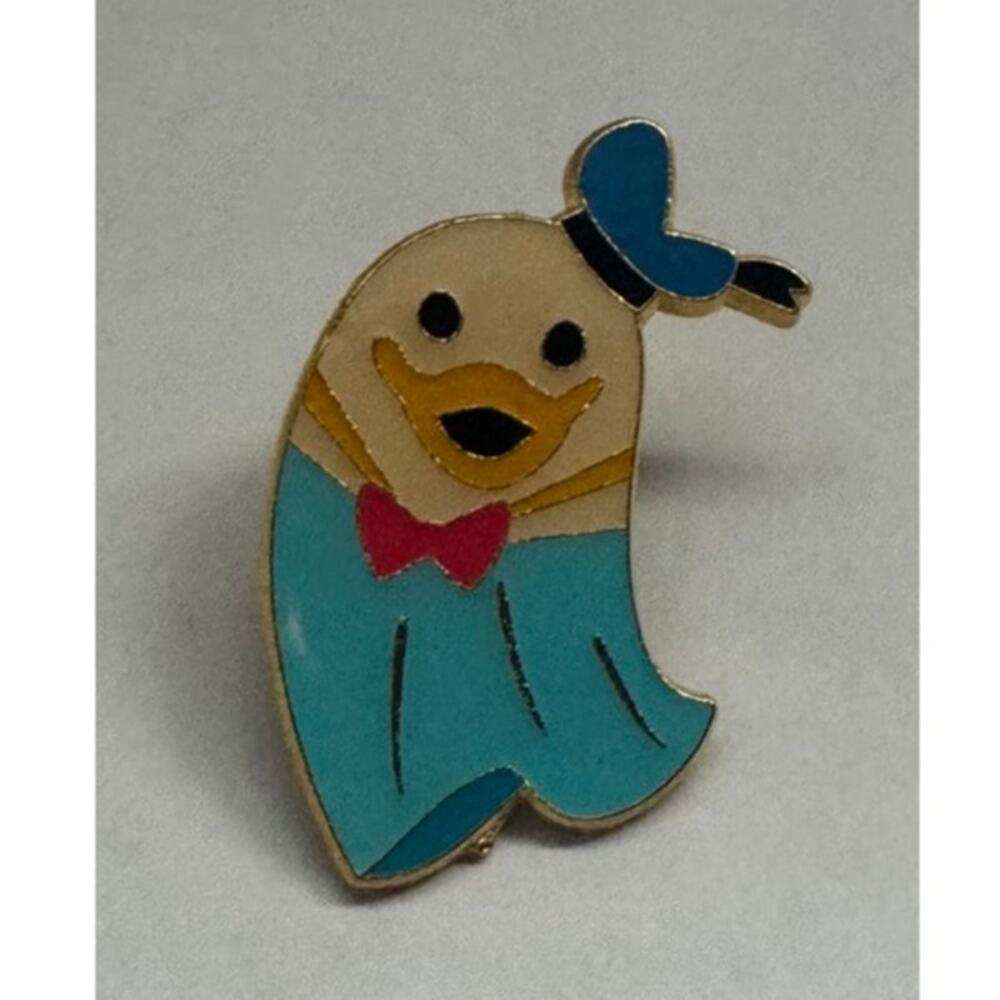 Disney Parks Donald Duck Ghost Halloween Pin Blue Hat Red Bow #146005